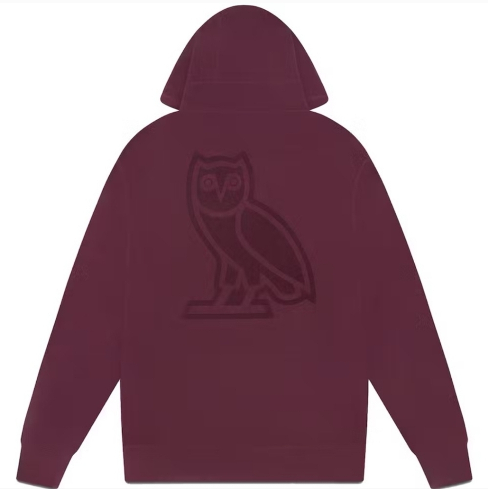 October’s Very Own OVO X Polartec MicroFleece Hoodie Red Burgundy Sherpa Large - Picture 8 of 11